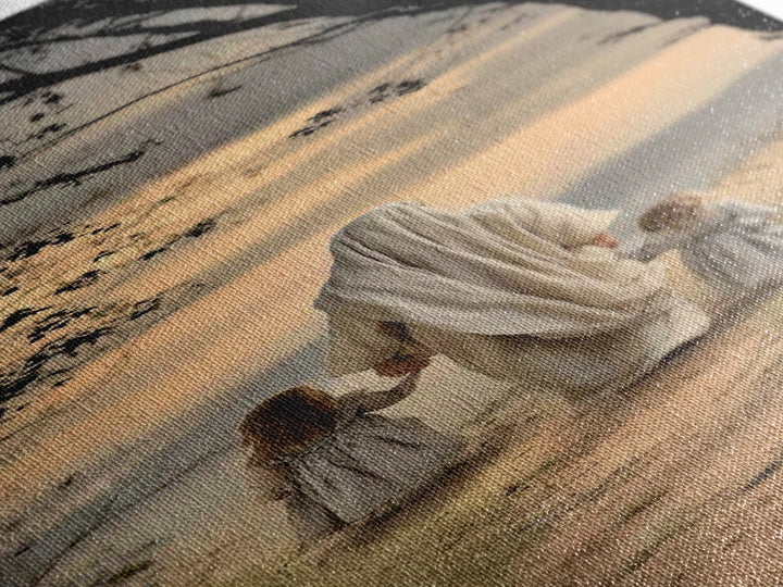 Walk In Faith – Framed Canvas Print – Skinny Art – Christian Painting – Christian Art Canvas – Jesus Art Print – Christmas Art