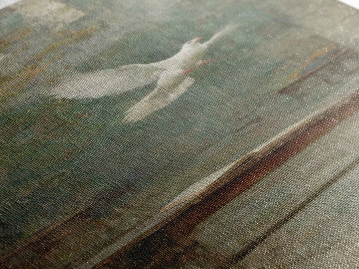 Sanctuary Light Dove – Framed Canvas Print – Narrow Art – Christian Wall Art – Christian Art Work – Vintage Christian Art – Christian Chris