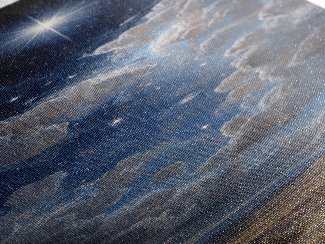 The Guiding Star – Framed Canvas Print – Christian Wall Art – Christian Art Canvas – Christmas Art – Narrow Art – Jesus Painting