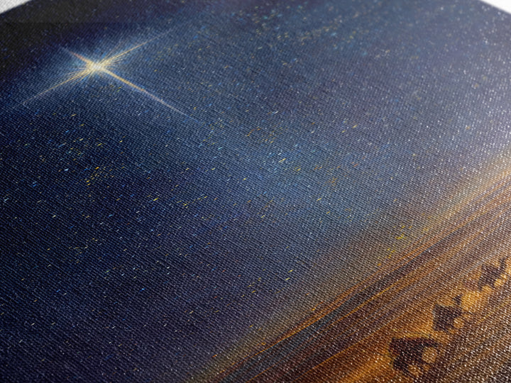 Faithful Caravan Star – Framed Canvas Print – Christian Christmas Art – Christian Painting – Skinny Art – Christian Art Gift – Christmas Wa