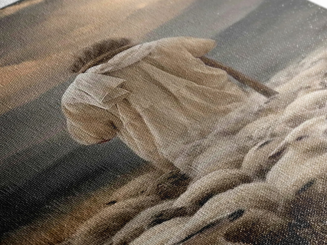 Shepherd Of Peace – Framed Canvas Print – Christian Wall Art – Jesus Painting – Christian Art Canvas – Narrow Art – Christian Art