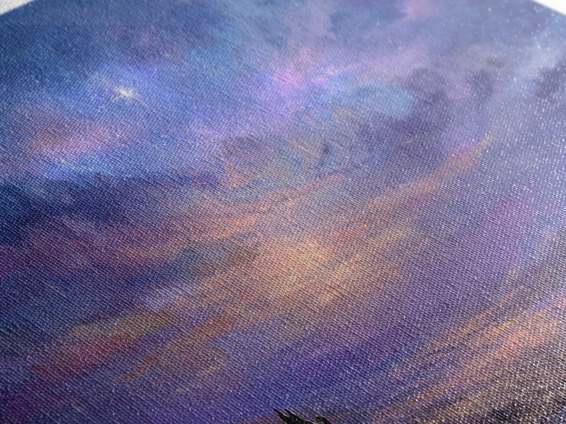 Heavens of Promise, Framed Canvas Print, Christian Art Prints, Christmas Wall Art, Christian Christmas Art, Christian Painting, Modern Chri