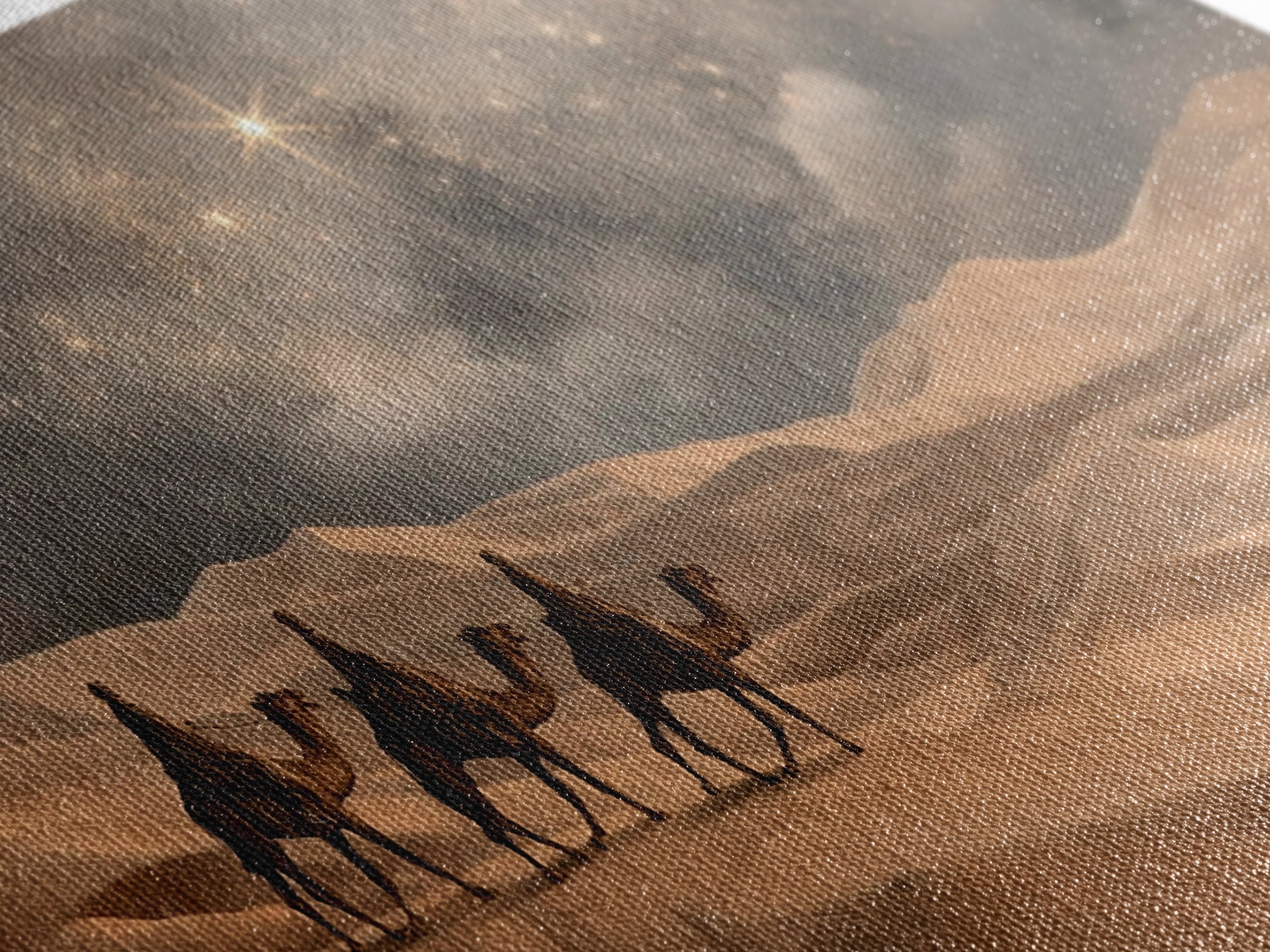 Desert Star Journey, Framed Canvas Print, Christmas Art, Christian Christmas Art, Christian Wall Art, Christian Art Canvas, Jesus Painting