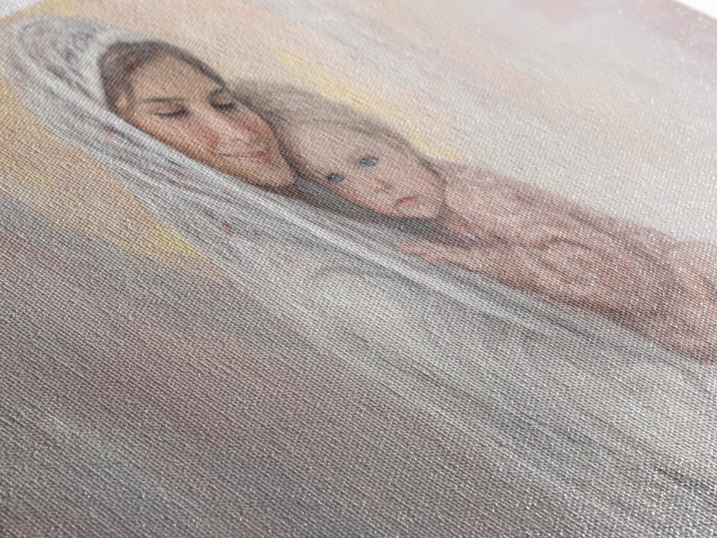 Radiant Motherhood | Framed Canvas Print | Christian Art Canvas | Christian Christmas Art | Mary And Jesus Painting | Christian Wall Art |