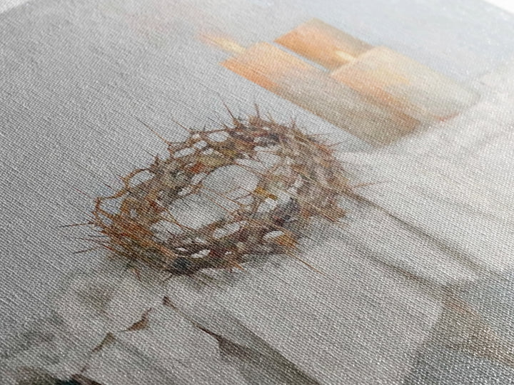 Crown Of Mercy – Framed Canvas Print – Christian Wall Art – Christian Art Canvas – Jesus Painting – Christian Christmas Art