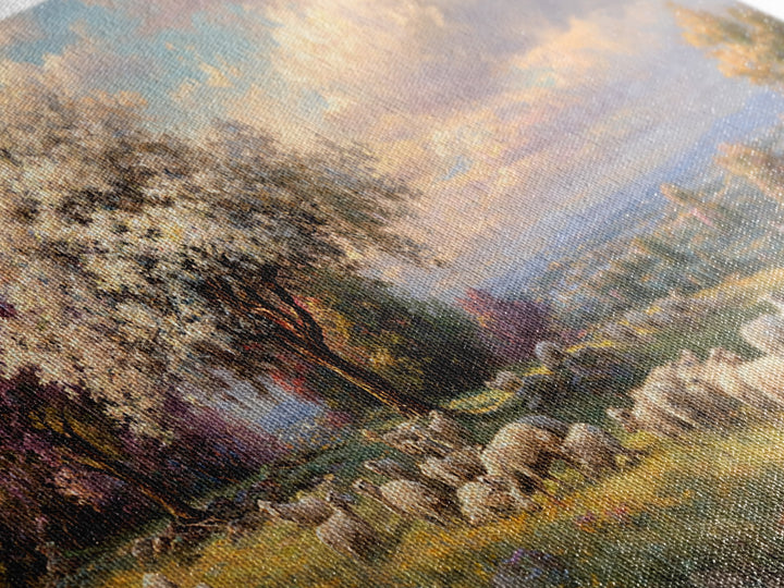 Shepherd’s Dawn, Framed Canvas Print, Christian Art Canvas, Jesus Painting, Christian Gift, Christmas Art Work