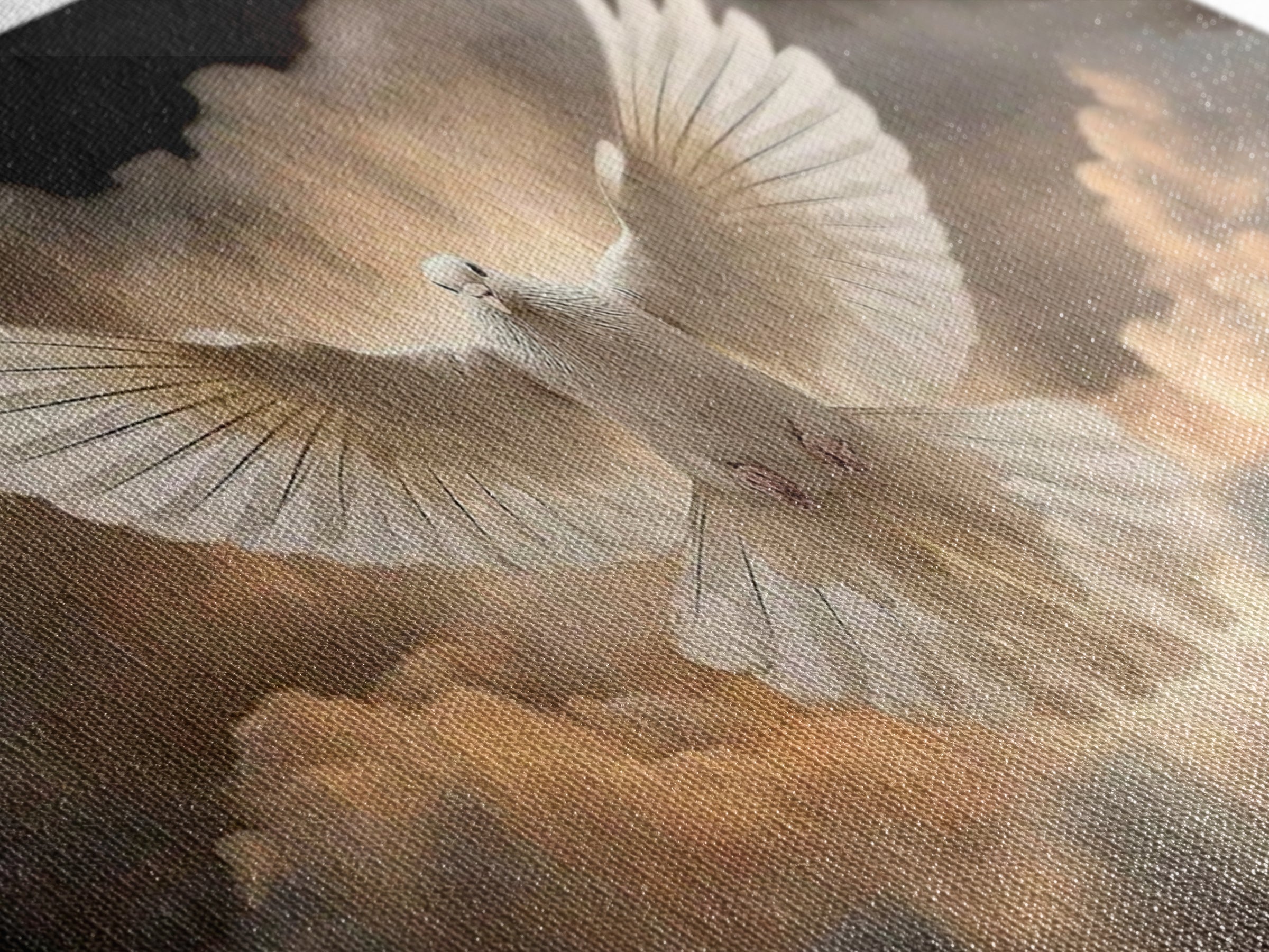 Dove Of Glory – Framed Canvas Print – Christian Painting – Large Christian Painting – Moody Christian Art – Christian Decor