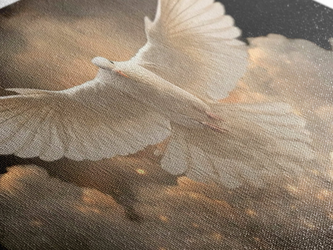 Heavenly Dove – Framed Canvas Print – Christian Wall Art – Christian Art Canvas – Jesus Painting – Christian Christmas Art – Christian Deco