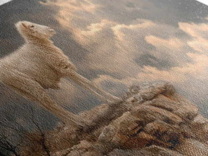 The Lone Shepherd | Framed Canvas Print | Christian Art Painting | Christian Wall Art | Christian Art Print | Moody Christian Art | Pastora