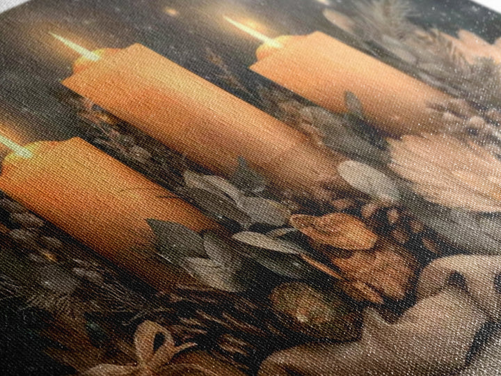 Golden Night Blessing – Framed Canvas Print – Christian Christmas Art – Christian Art Canvas – Christmas Wall Art – Framed Christmas Art –
