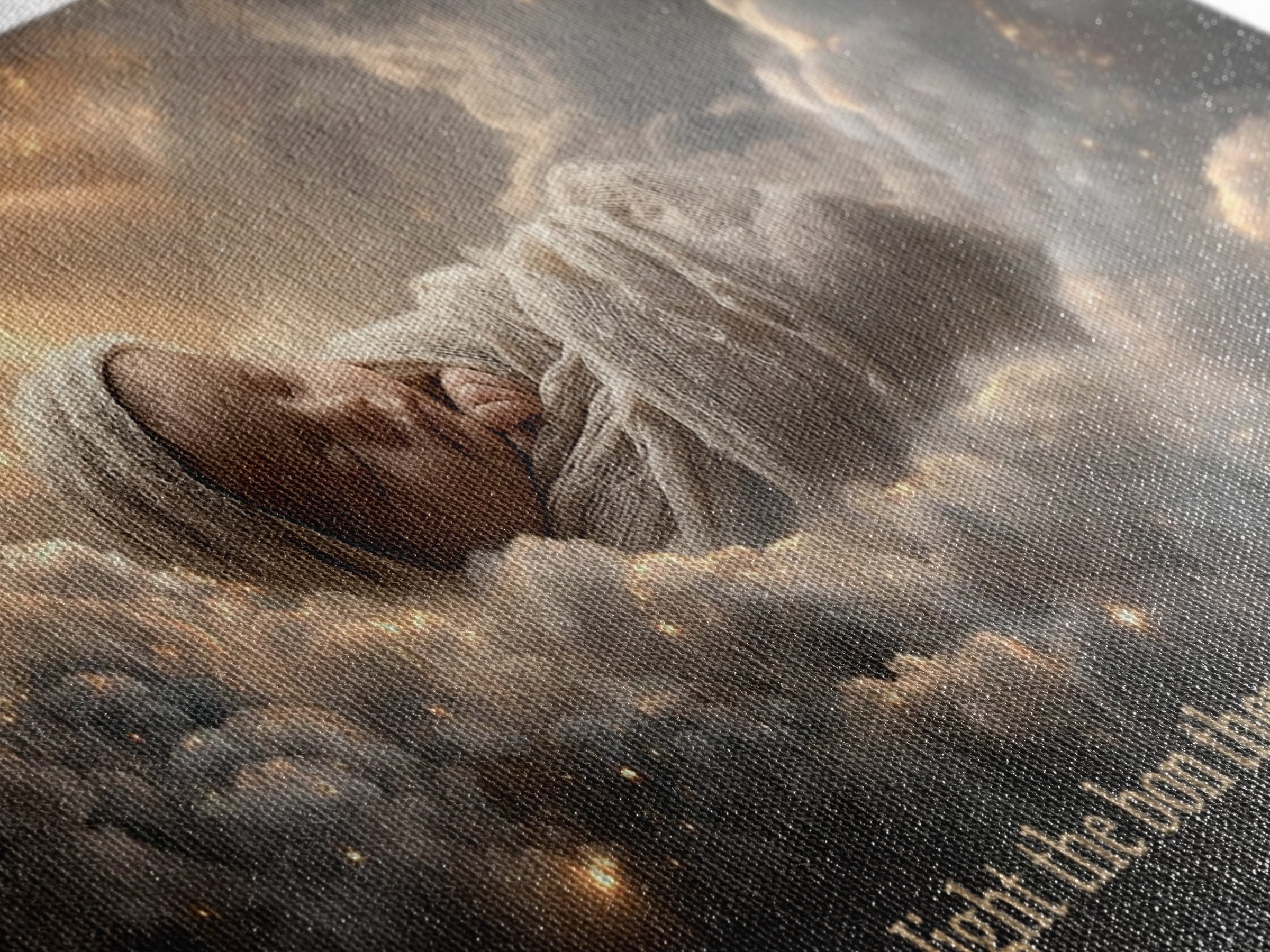 Heaven’s Child – Framed Canvas Print – Christian Wall Art – Jesus Christmas Art – Christian Art Canvas – Christian Gift – Christmas Art Pri