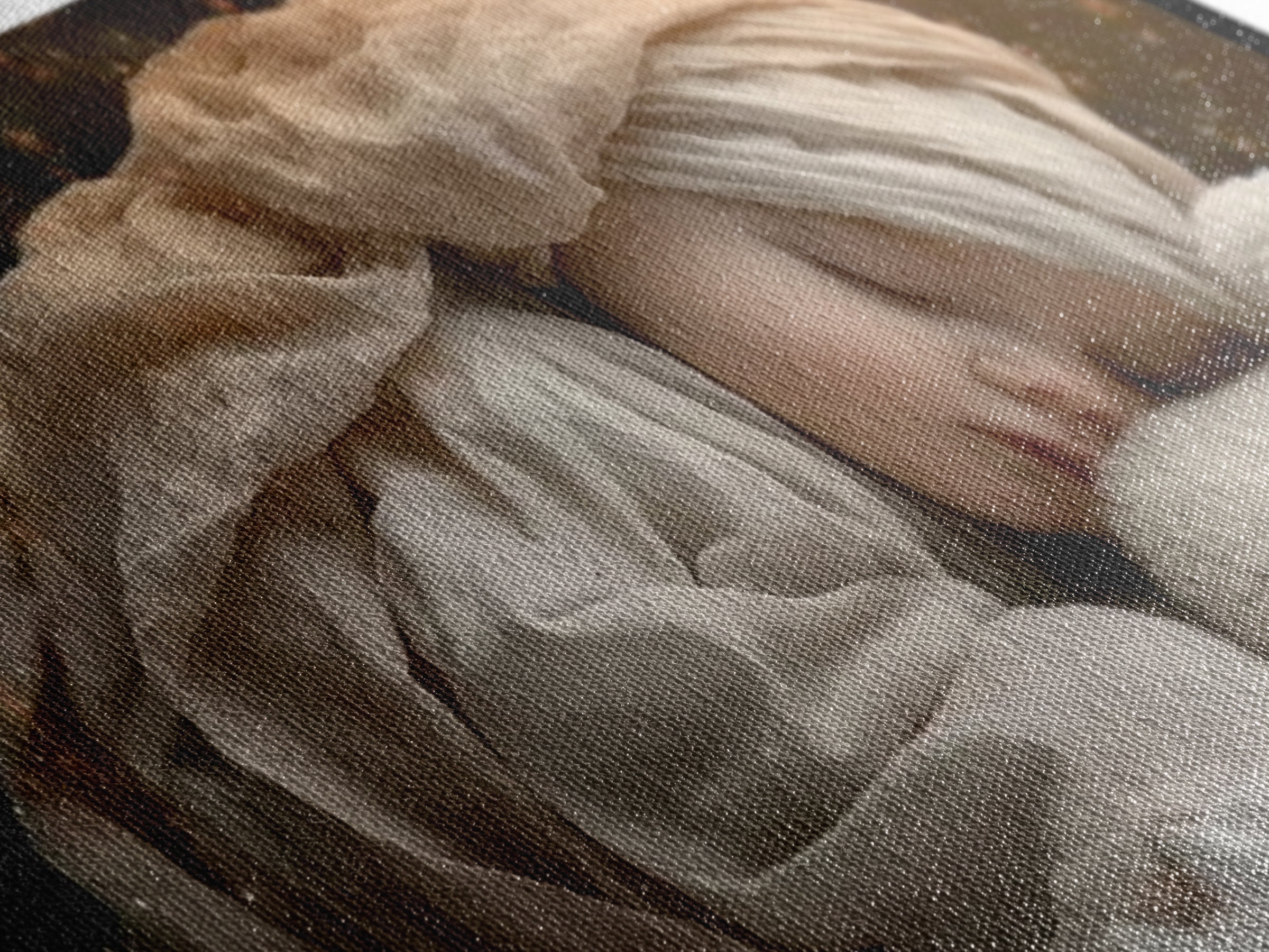 Starry Slumber – Framed Canvas Print – Christian Wall Art – Christian Art Canvas – Christian Christmas Art – Jesus Painting – Christian Dec