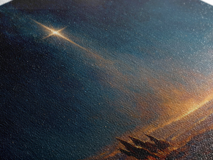 Star Of Wonder | Framed Canvas Print | Christian Christmas Art | Christmas Canvas Wall Art | Jesus Painting | Christian Wall Art | Modern C