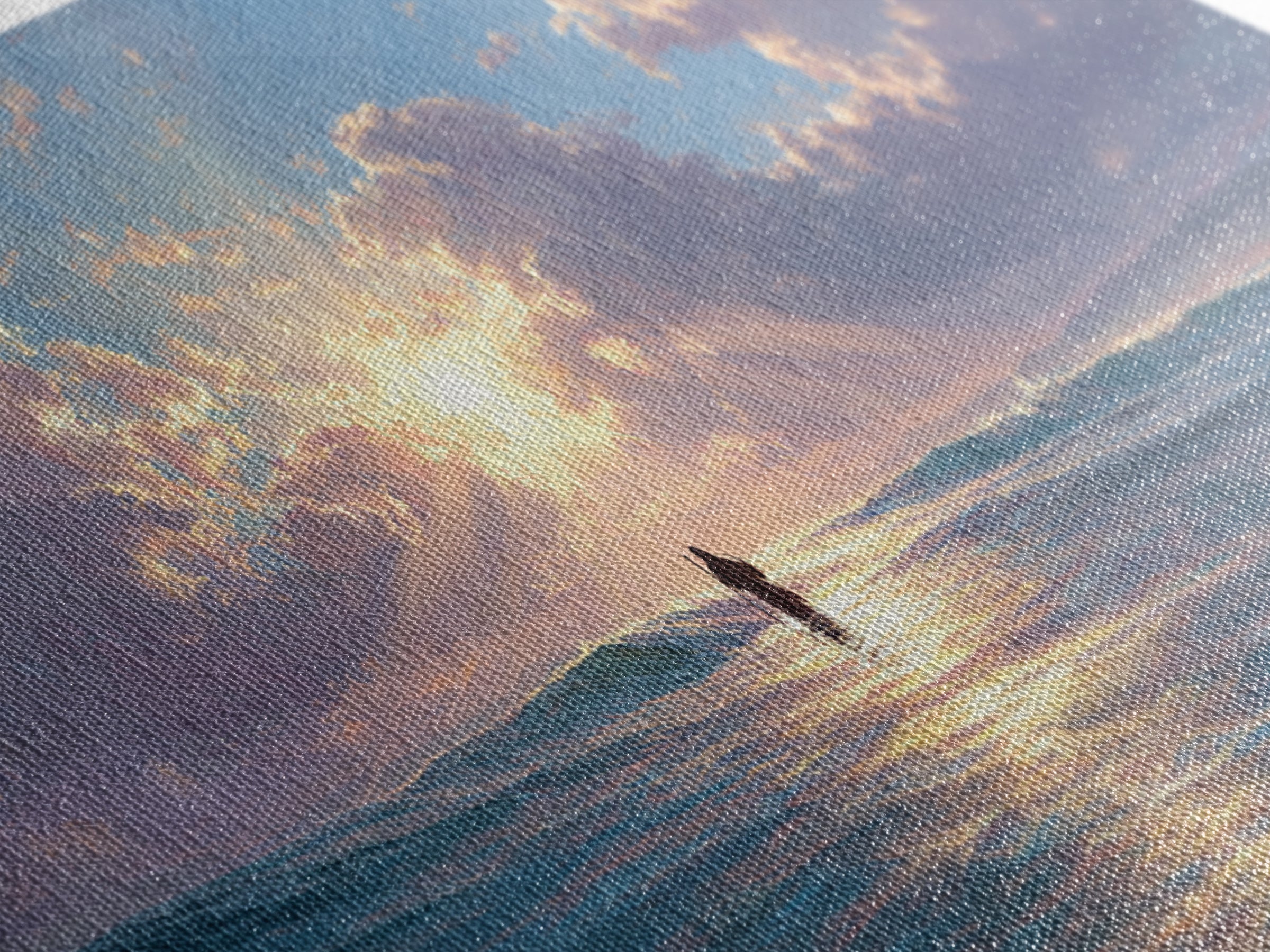 Light Upon The Waters – Framed Canvas Print – Jesus Painting – Christian Art Canvas – Christian Wall Art – Modern Christian Painting – Chri