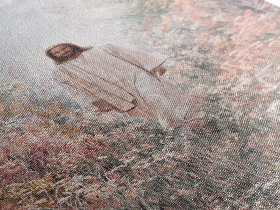 Radiant Garden Light | Framed Canvas Print | Christian Art Canvas | Jesus Painting | Modern Christian Art | Christian Wall Art | Christian