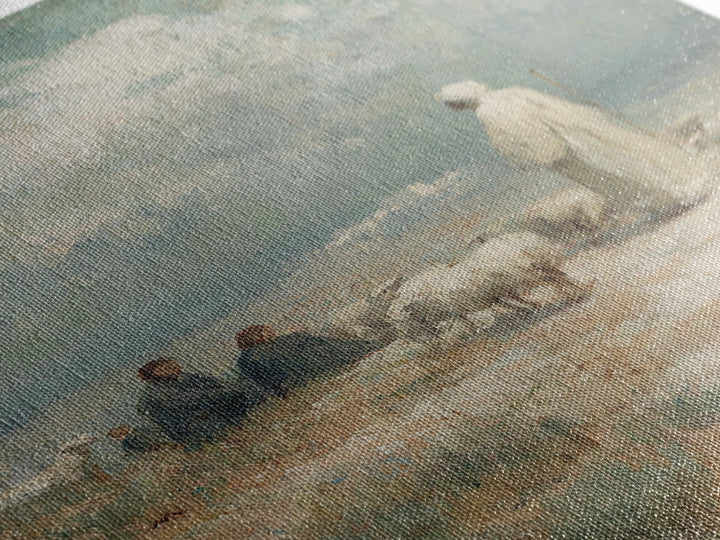 Shepherd’s Calling – Framed Canvas Print – Christian Art Canvas – Christian Wall Art – Christian Painting – Vintage Christian Art – Christi