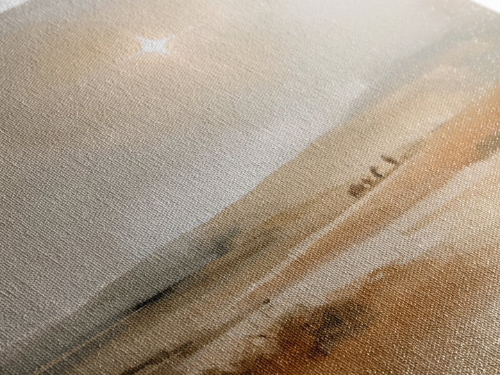 Desert Light Journey – Framed Canvas Print – Christian Art – Christmas Canvas Wall Art – Christian Painting – Jesus Christmas Art