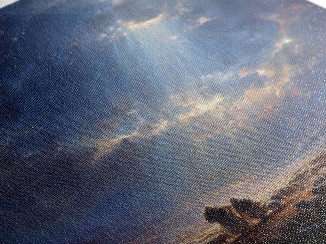 Heaven’s Radiance – Framed Canvas Print – Christian Wall Art – Christian Christmas Art – Large Christian Painting – Christmas Art Prints –