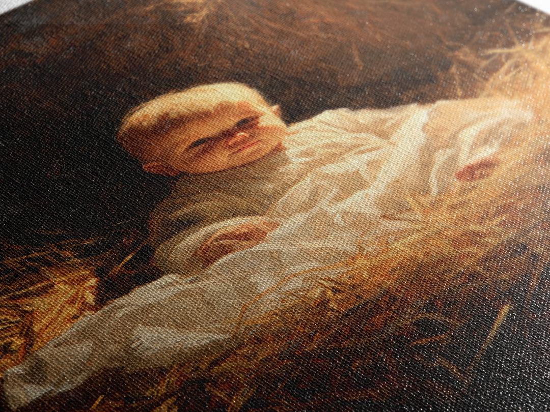 Blessed Child Radiance – Framed Canvas Print – Christian Wall Art – Christian Art Canvas – Jesus Painting – Christmas Art Work – Christian