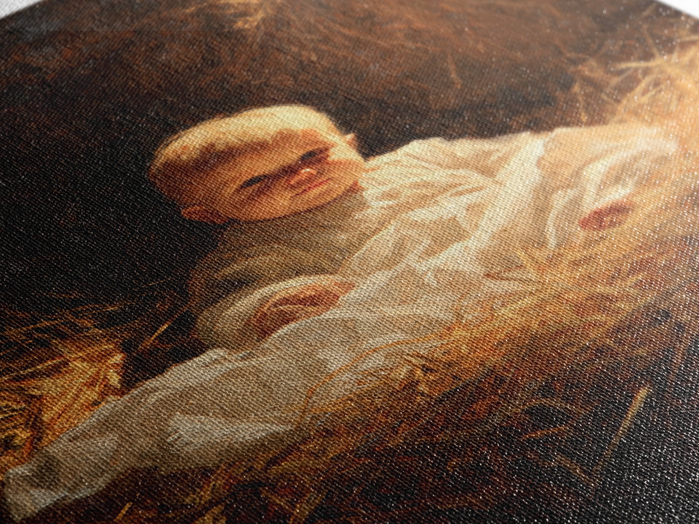 Blessed Child Radiance – Framed Canvas Print – Christian Wall Art – Christian Art Canvas – Jesus Painting – Christmas Art Work – Christian