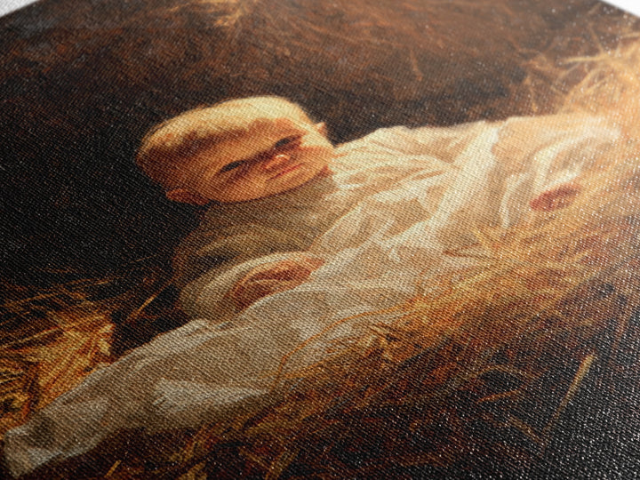 Blessed Child Radiance – Framed Canvas Print – Christian Wall Art – Christian Art Canvas – Jesus Painting – Christmas Art Work – Christian
