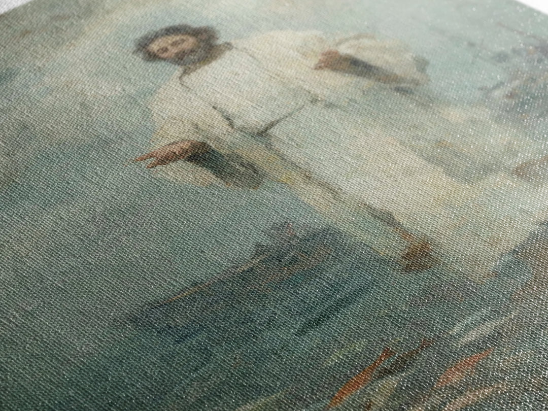 Divine Calling – Framed Canvas Print – Christian Wall Art – Christian Art Canvas – Jesus Painting – Vintage Christian Art – Christian Art W