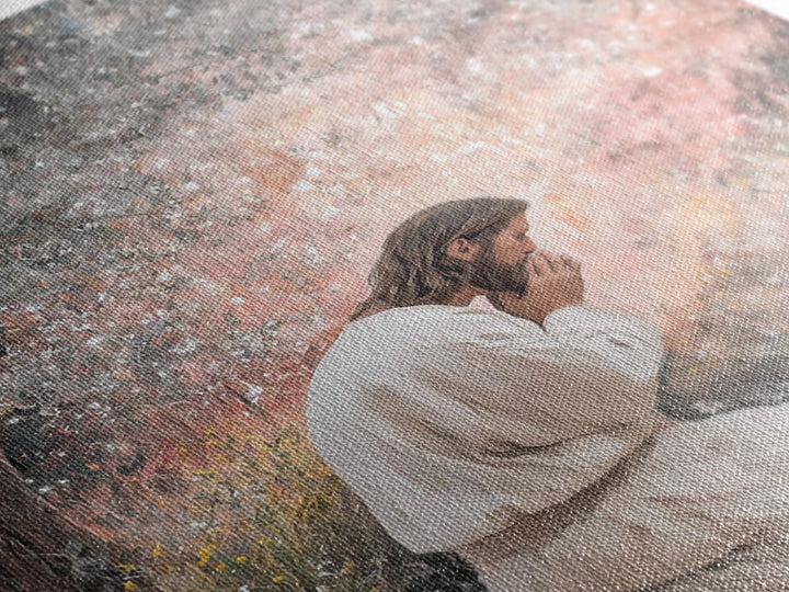 Radiant Petition – Framed Canvas Print – Christian Painting – Christian Art Canvas – Large Christian Art – Jesus Wall Art – Christian Gift