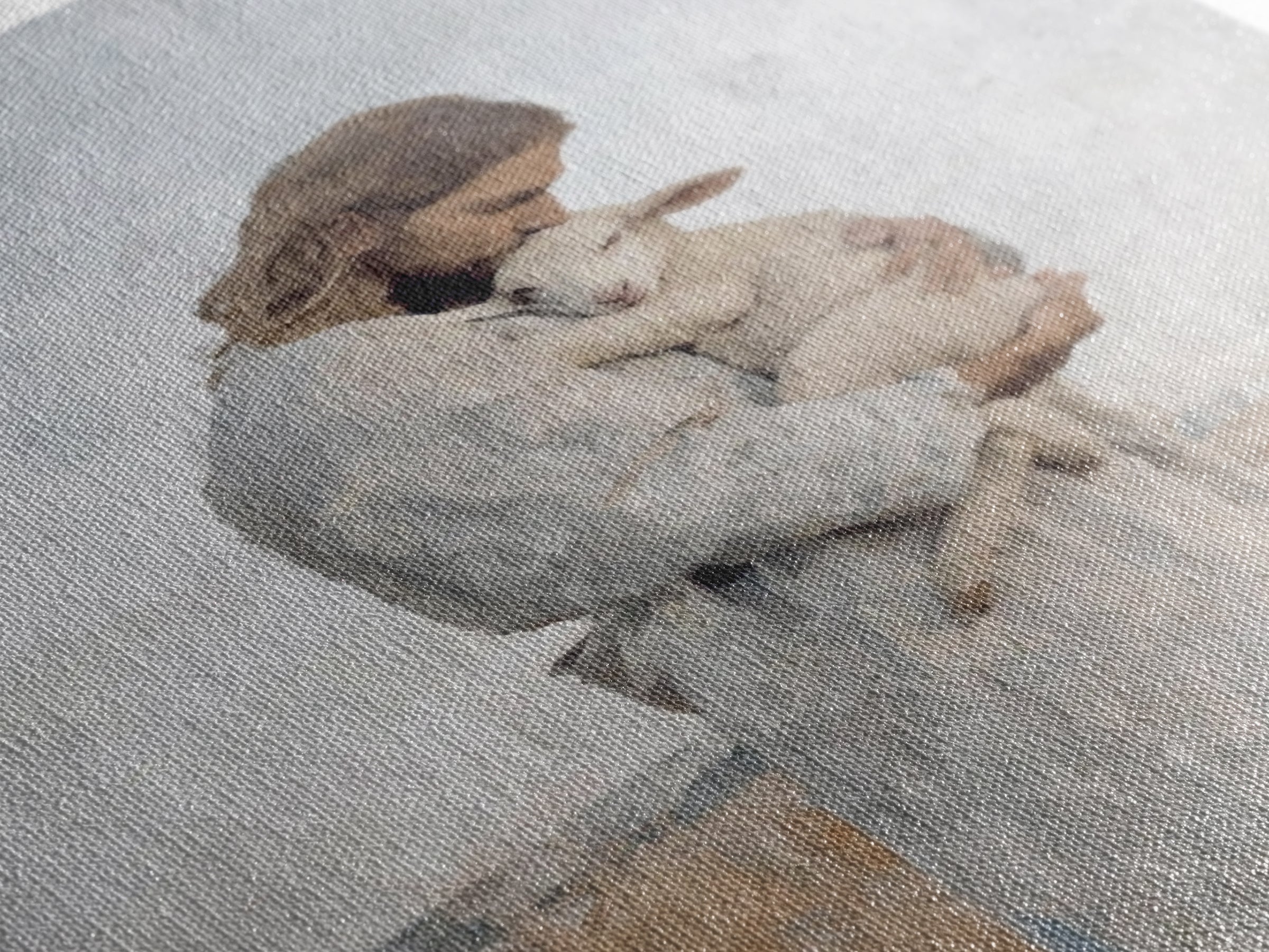 Heavenly Lamb Embrace – Framed Canvas Print – Christian Art Canvas – Jesus Painting – Christian Wall Art – Large Christian Art – Christian