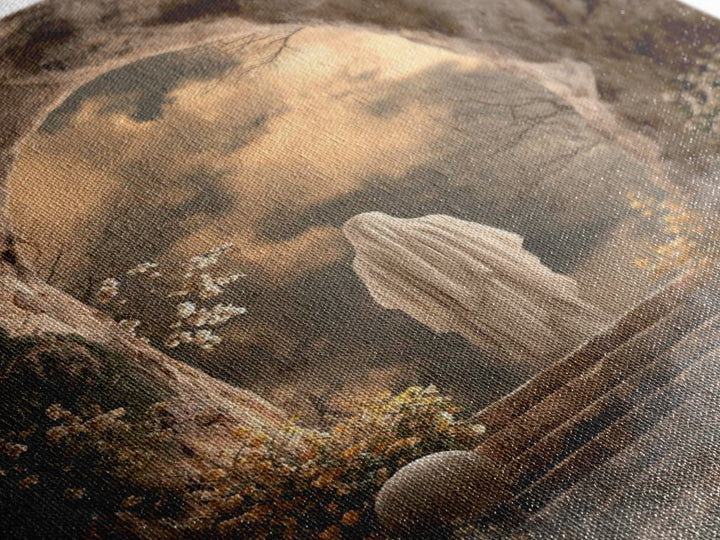 Sacred Ascent – Framed Canvas Print – Christian Art Canvas – Christian Painting – Jesus Painting – Christian Decor – Subtle Christian Art