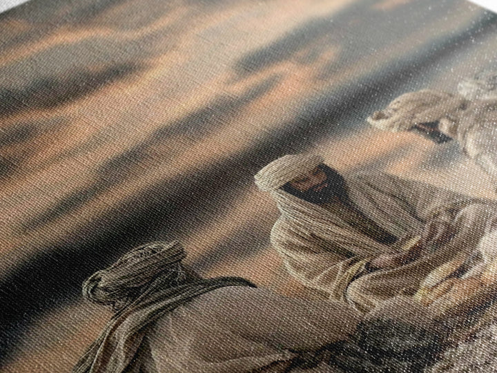Desert Bread Fellowship – Framed Canvas Print – Christian Wall Art – Christian Art Canvas – Jesus Painting – Christian Decor – Unique Chris