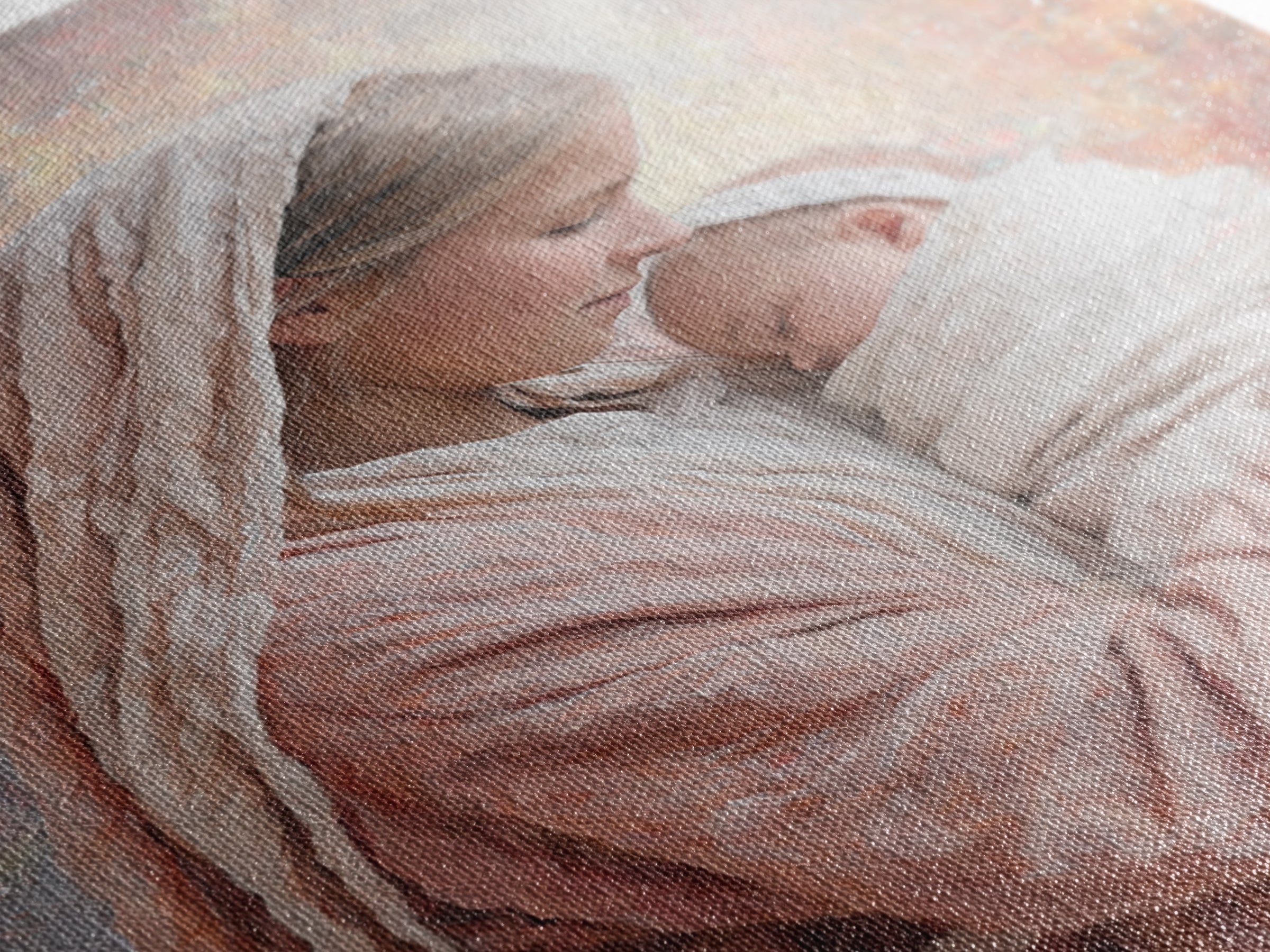 Motherly Devotion – Framed Canvas Print – Christian Wall Art – Mary And Jesus Painting – Christian Art Canvas – Christian Gift – Christmas
