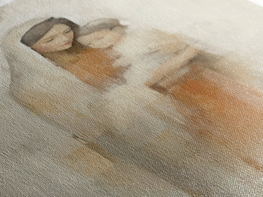 Blessed Mother Love | Framed Canvas Print | Christian Wall Art | Mary And Jesus Painting | Christian Art Canvas | Modern Christian Art | Ch