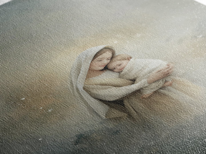 Light Of Bethlehem - Framed Canvas Print - Christian Art Canvas - Christian Wall Art - Jesus Painting - Christian Christmas Art - Christian