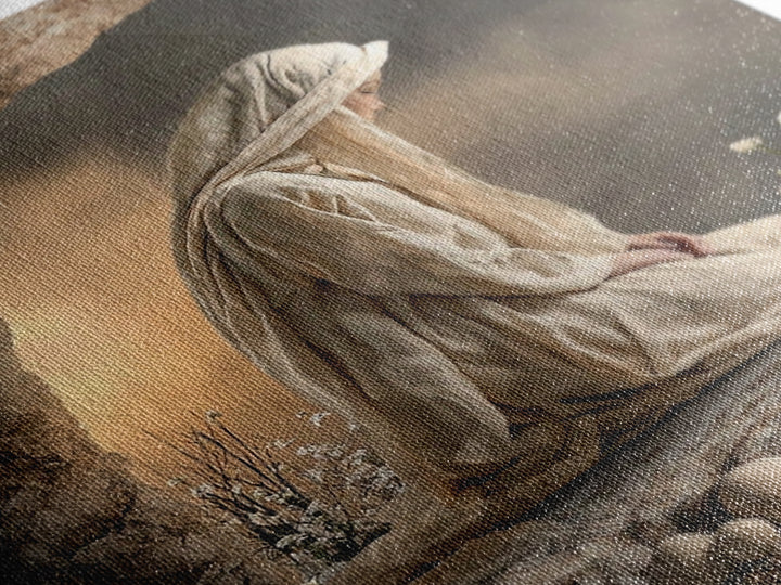Sacred Vigil – Framed Canvas Print – Christian Wall Art – Christian Art Canvas – Christian Painting – Moody Christian Art – Christian Art G