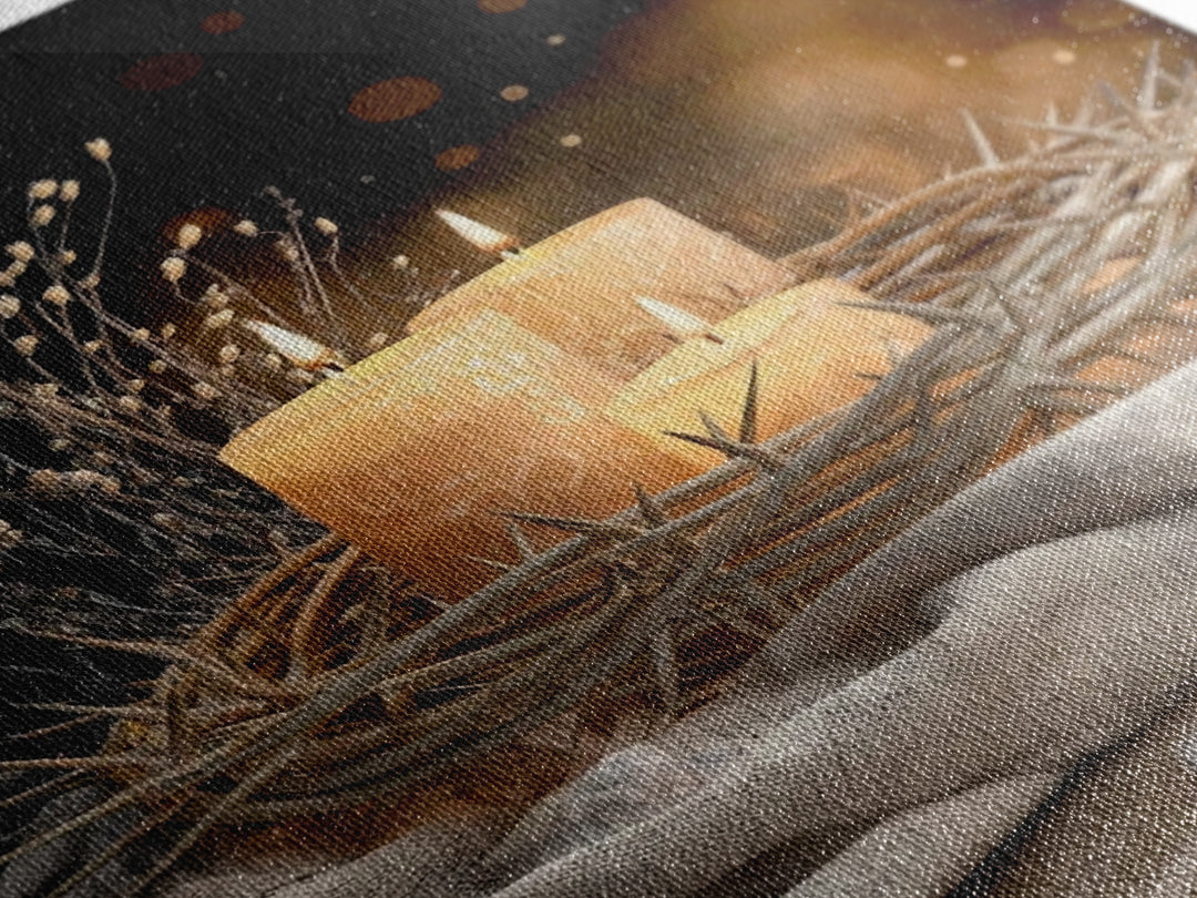 Crown Of Light – Framed Canvas Print – Christian Wall Art – Christian Art Canvas – Christmas Art – Christian Decor – Moody Christian Art