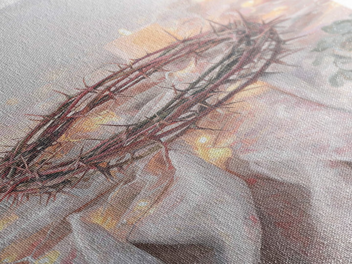 Thorns Of Grace | Framed Canvas Print | Christian Art Canvas | Christian Christmas Art | Christian Wall Art | Subtle Christian Art | Christ