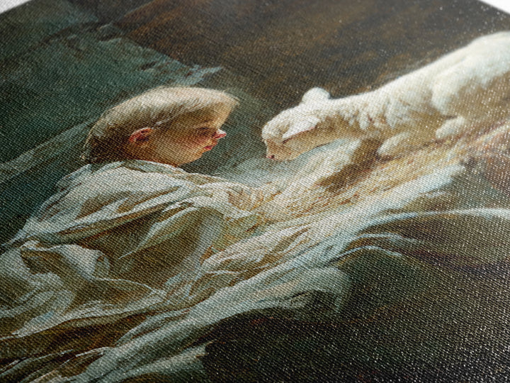 Holy Child Light – Framed Canvas Print – Christian Art Canvas – Christian Wall Art – Jesus Christmas Art – Vintage Christian Art – Christia