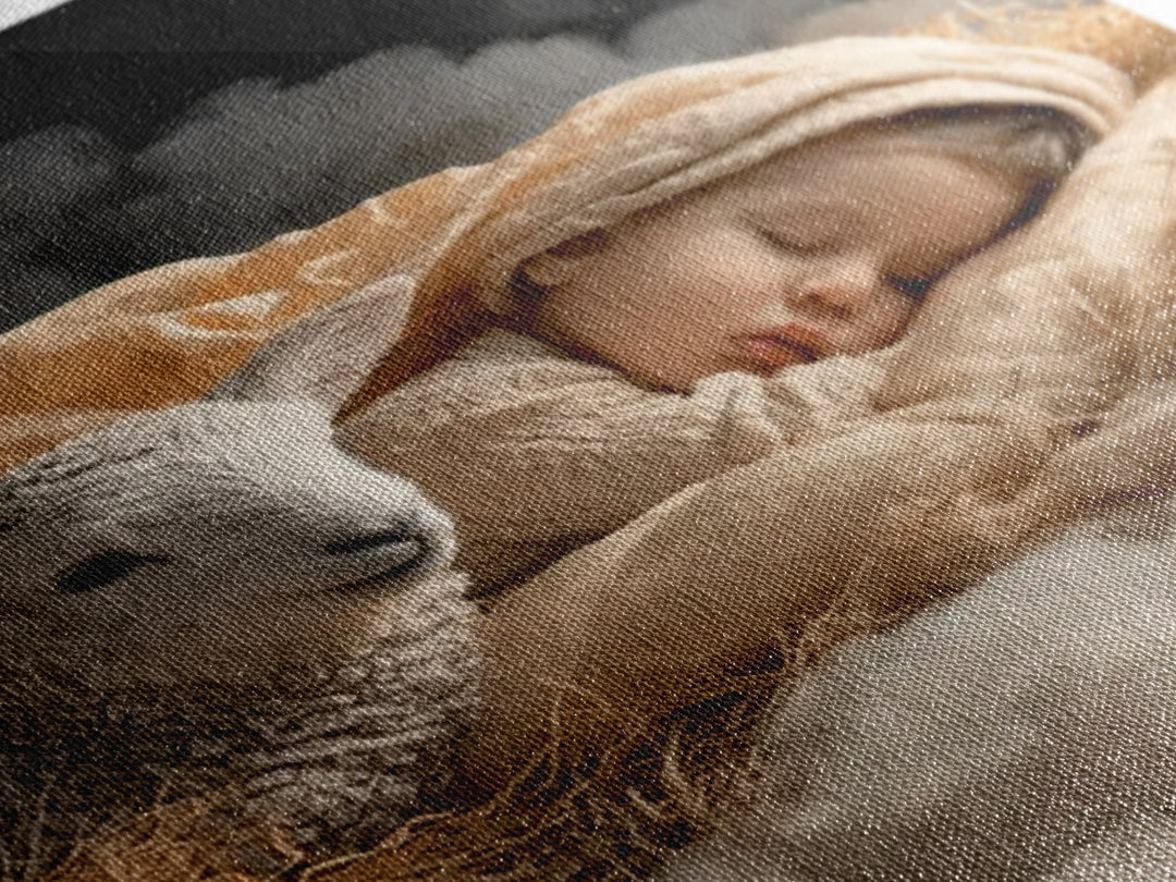 Heaven’s Soft Peace – Framed Canvas Print – Christian Wall Art – Christian Art Canvas – Jesus Painting – Christian Christmas Art – Christia