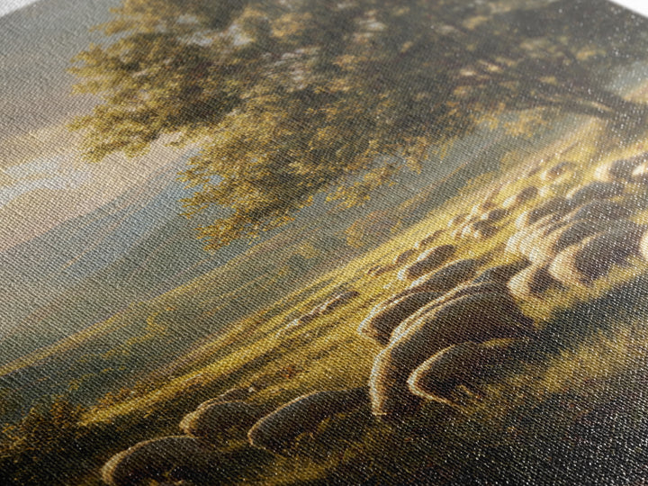 Dawn Of The Shepherds – Framed Canvas Print – Christian Wall Art – Christian Art Canvas – Christian Christmas Art – Pastoral Scenery – Chri