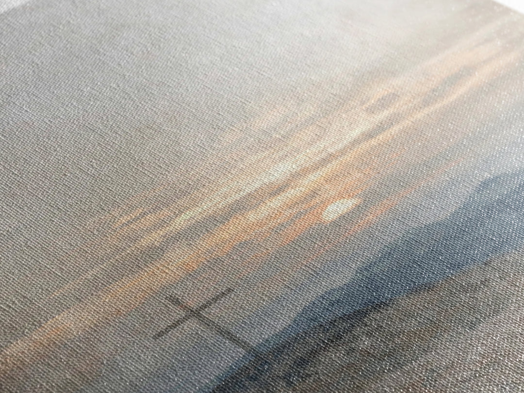 Hillside Sunrise, Framed Canvas Print, Christian Art Prints, Christian Wall Art, Christian Art Canvas, Subtle Christian Paintings, Christia