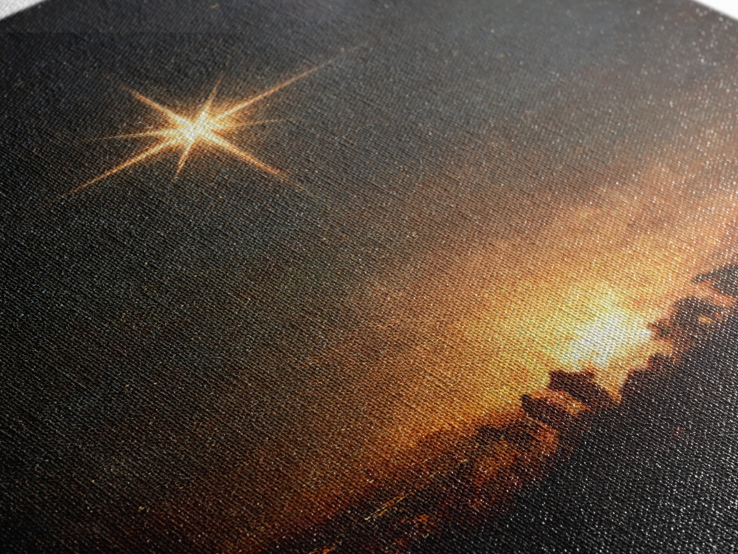 Night Of Wonder, Framed Canvas Print, Christian Christmas Art, Christian Wall Art, Christmas Canvas Wall Art, Moody Christmas Art, Christia