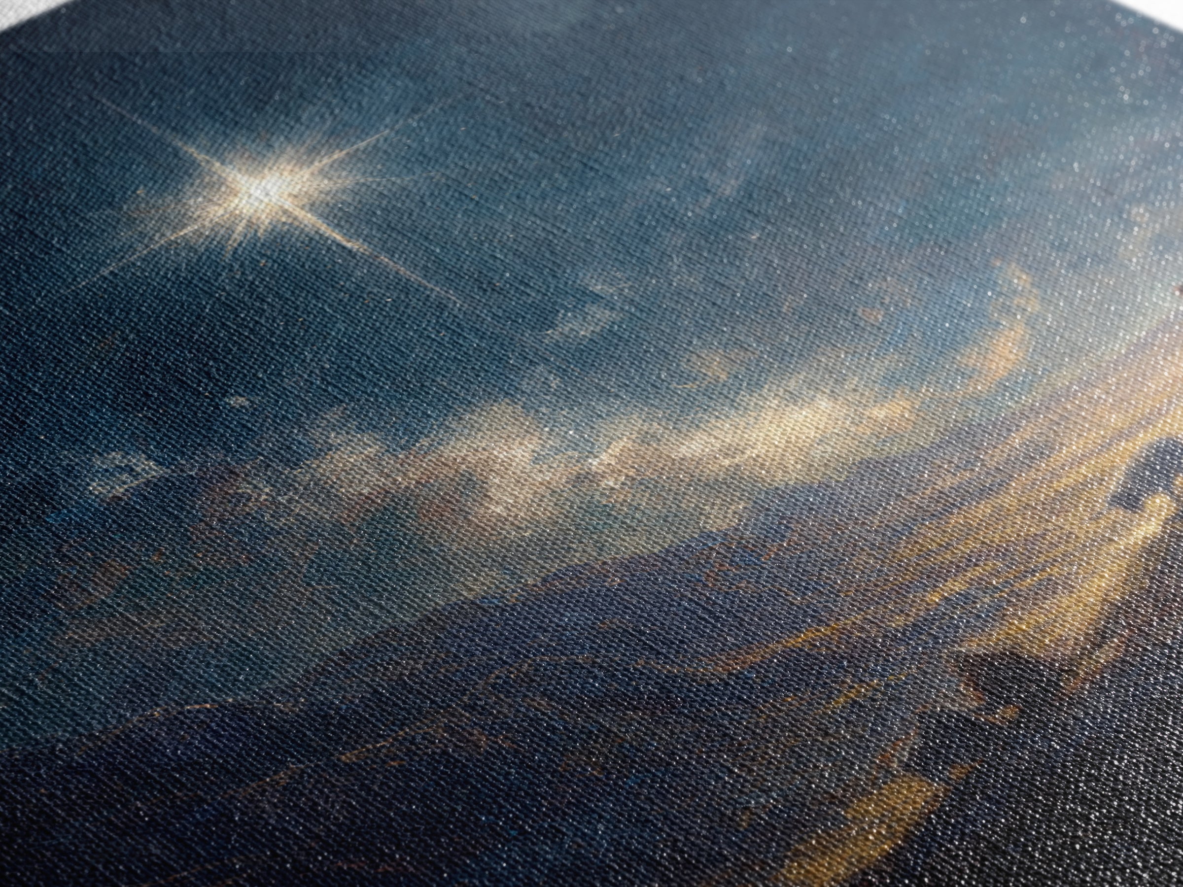 Starry Path – Framed Canvas Print – Christian Christmas Art – Christian Art Canvas – Christmas Wall Art – Modern Christian Art – Christian