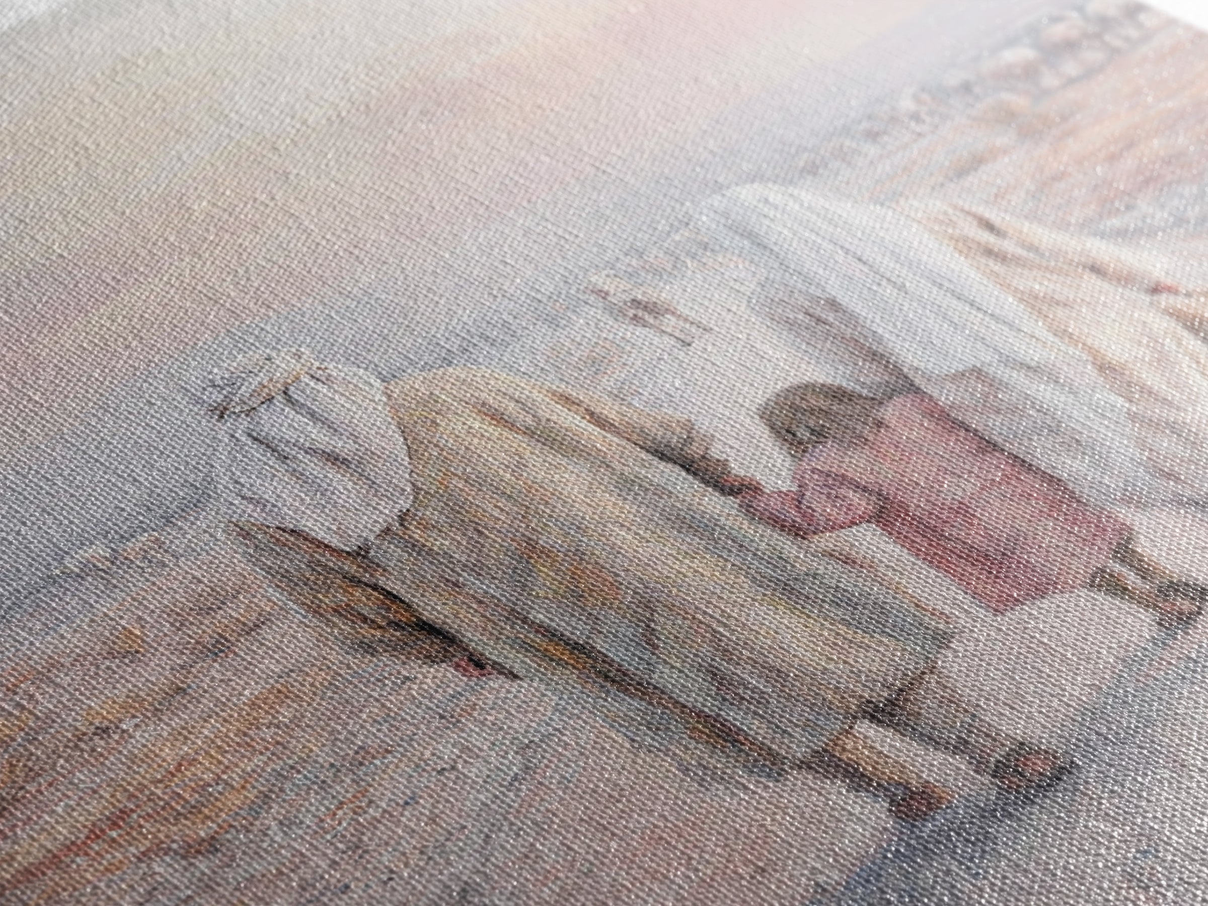 Pilgrims Of Dawn | Framed Canvas Print | Christian Wall Art | Christian Art Canvas | Jesus Painting | Christian Decor | Christmas Art