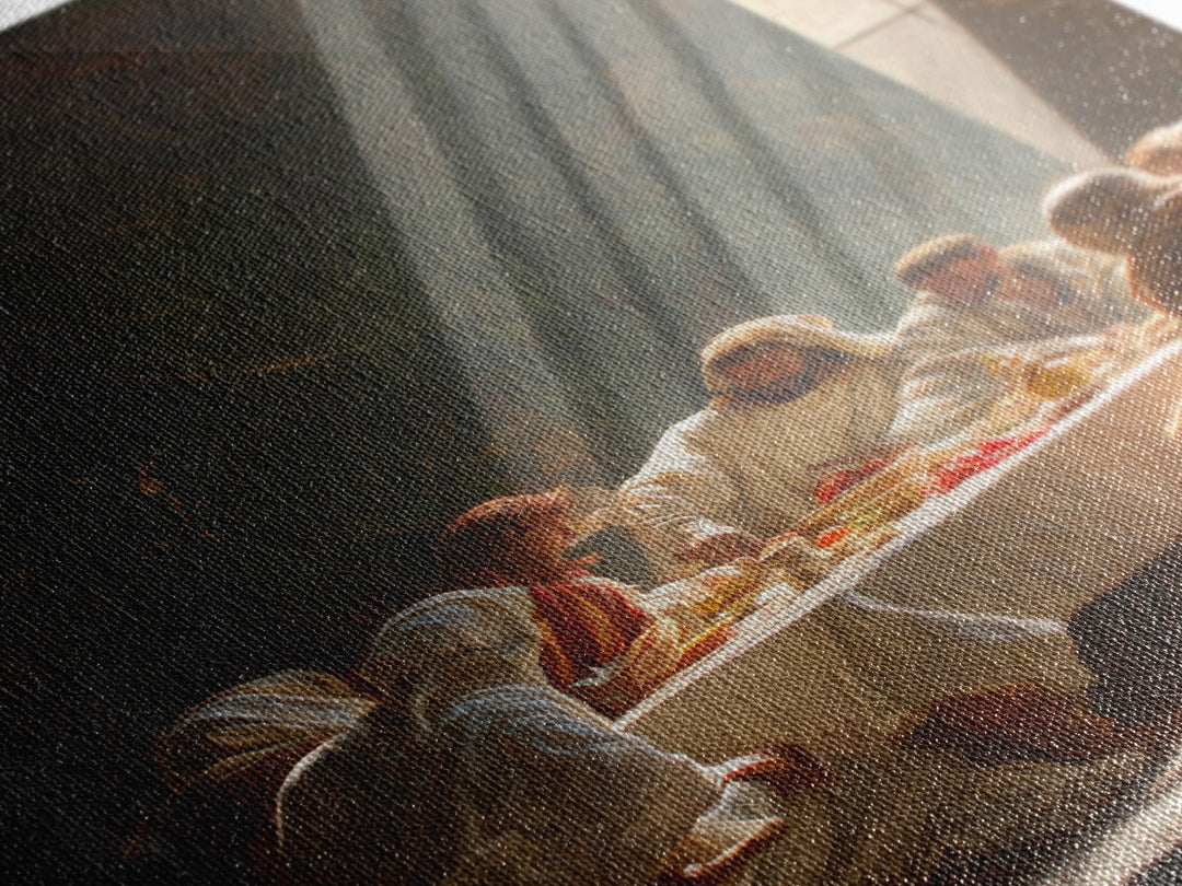 Light Of Communion – Framed Canvas Print – Christian Wall Art – Jesus Painting – Christian Art Canvas – Vintage Christian Art – Large Chris