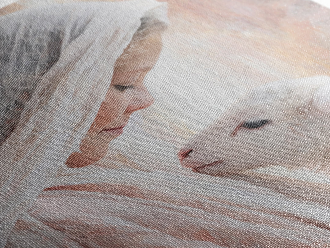 Tender Blessing – Framed Canvas Print – Christian Wall Art – Christian Art Canvas – Christian Art Print – Christmas Art – Christian Gift Id