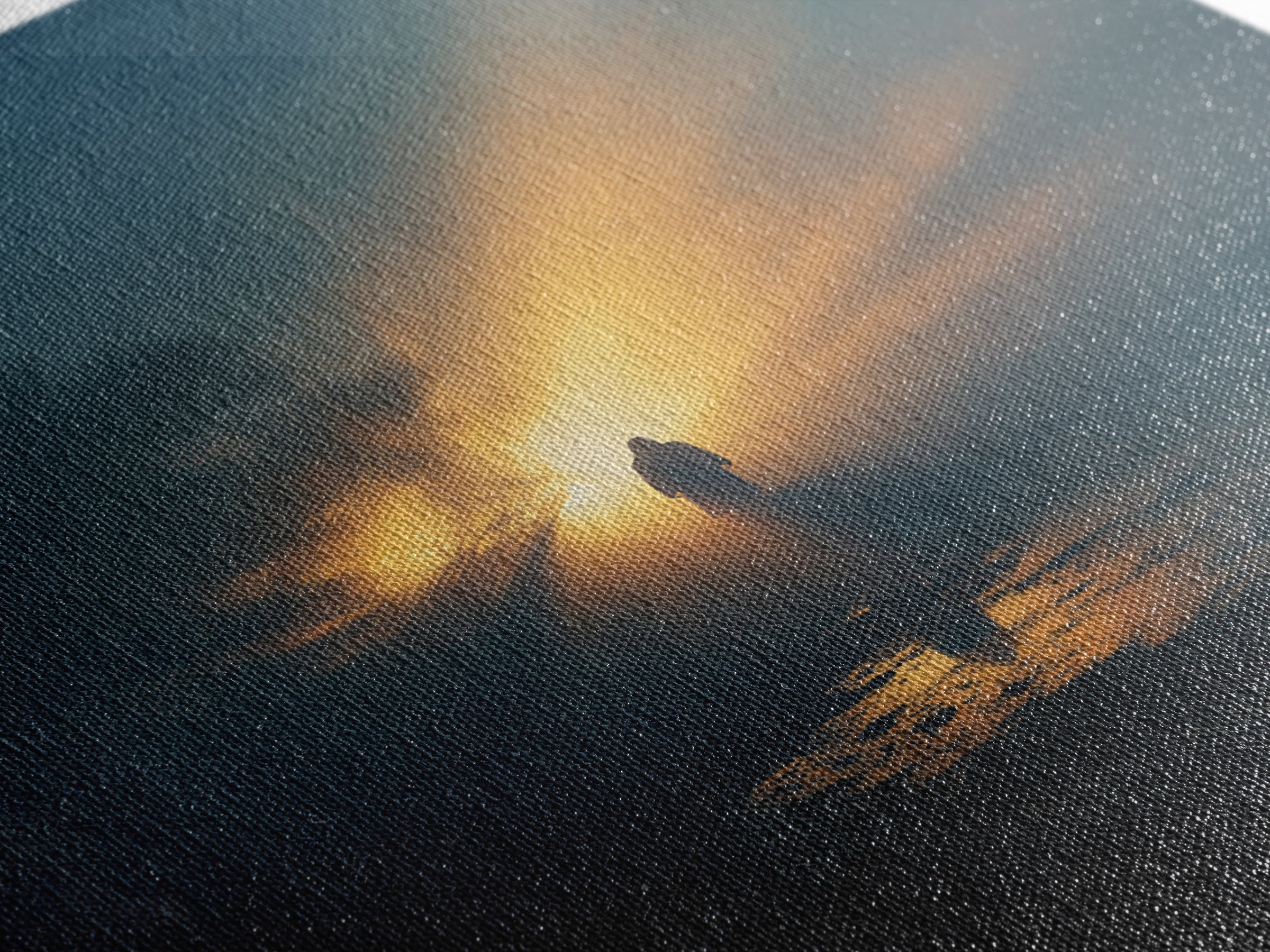 Light Of Hope | Framed Canvas Print | Jesus Painting | Christian Wall Art | Moody Christian Art | Christian Gift Ideas