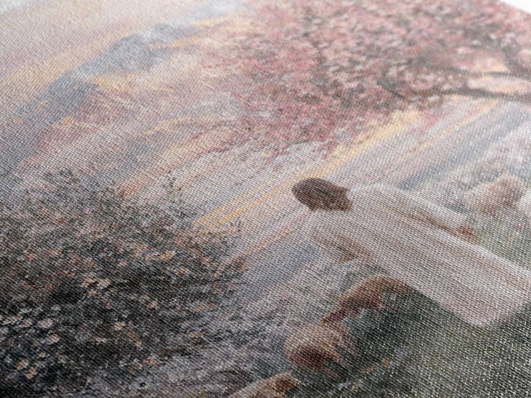 Soft Meadow Light | Framed Canvas Print | Christian Wall Art | Christian Art Canvas | Jesus Painting | Christian Gift