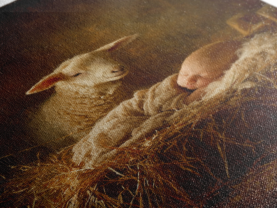 Silent Night Watch – Framed Canvas Print – Christian Christmas Art – Christian Art Canvas – Jesus Painting – Christian Decor For Home – Chr