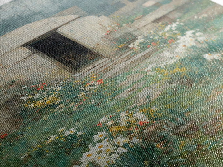 Sanctuary Bloom, Framed Canvas Print, Christian Art Painting, Christian Wall Art, Jesus Canvas Art, Vintage Christian Art