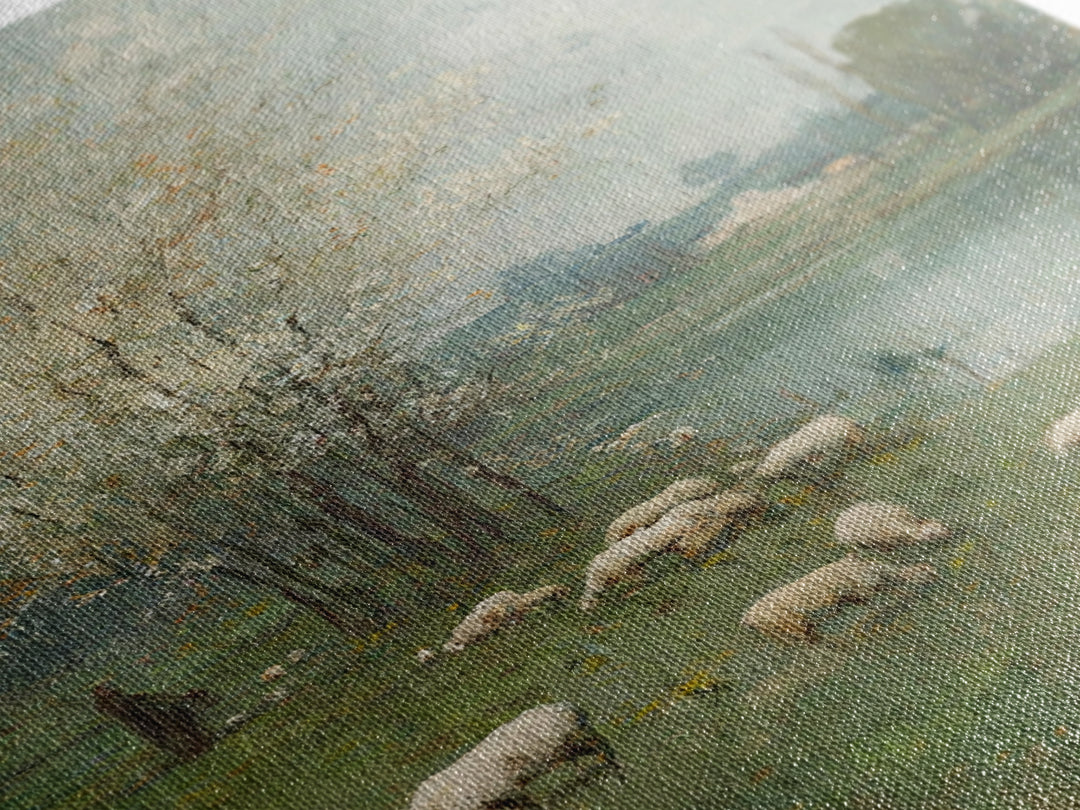 Pastoral Spring Blessing | Framed Canvas Print | Christian Wall Art | Christian Art Canvas | Pastoral Scenery | Subtle Christian Art | Chri